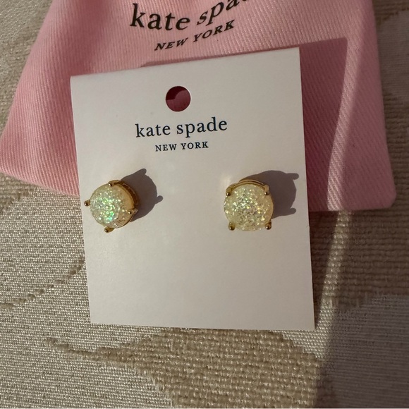 Kate Spade Opal Glitter Rise & Shine Stud Earrings, NWT - Picture 3 of 4